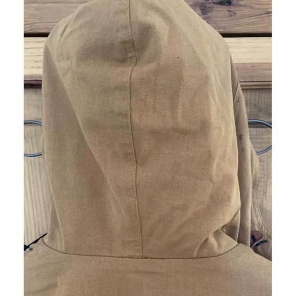 Vintage LL Bean Field Coat Mens XL Tan Canvas Plaid Wool Lined Parka Made in USA - Picture 10 of 16